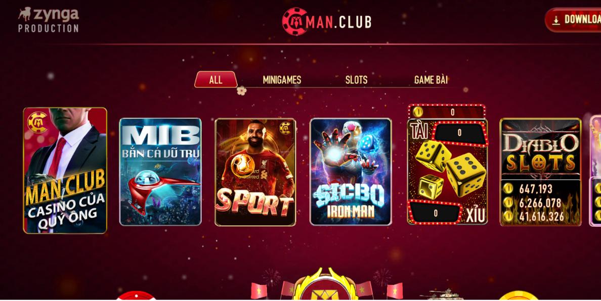 Thông tin sơ lược về cổng game MANCLUB