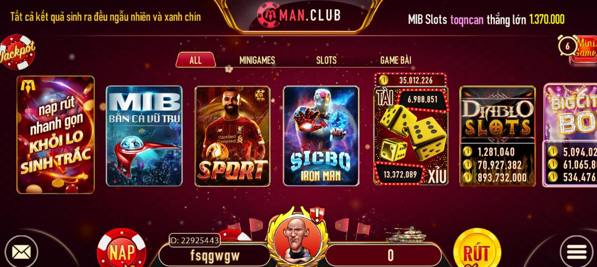 TOP game nổi bật tại cổng game MANCLUB