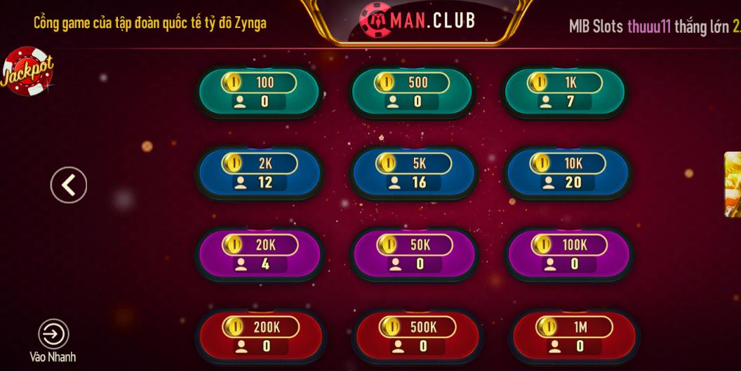 Ưu điểm nổi bật của game bài tại MANCLUB